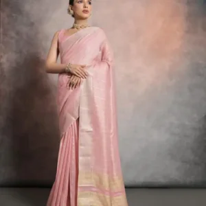 Soft Mulberry Silk | Baby Pink Saree