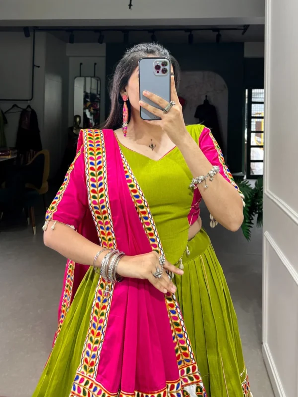 Navratri Gamthiwork lehenga