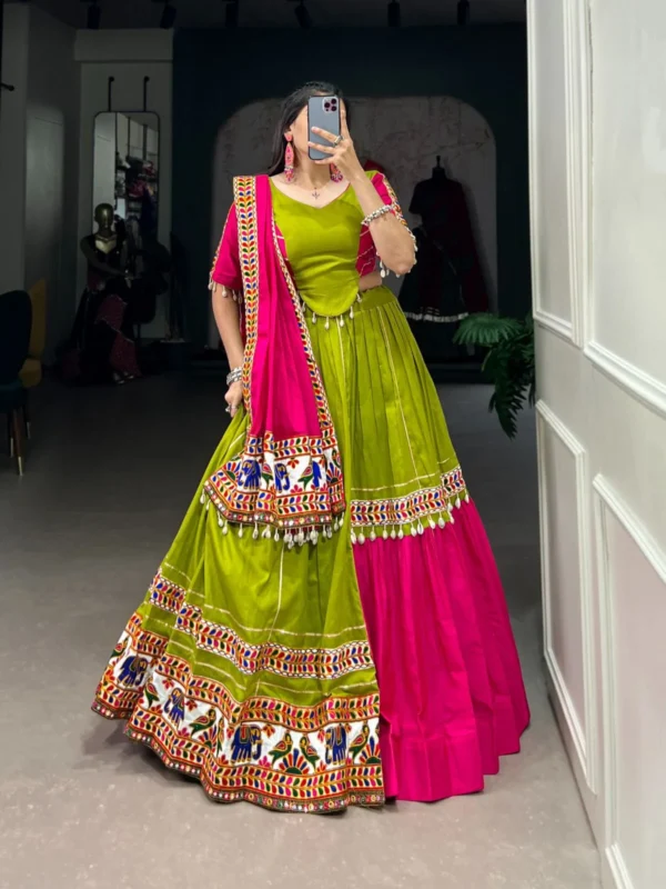Navratri Gamthiwork lehenga