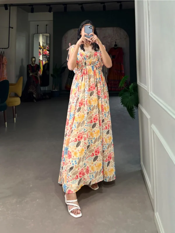 Floral Print Gown
