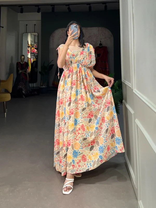 Floral Print Gown