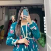 Georgette Floral Print Gown
