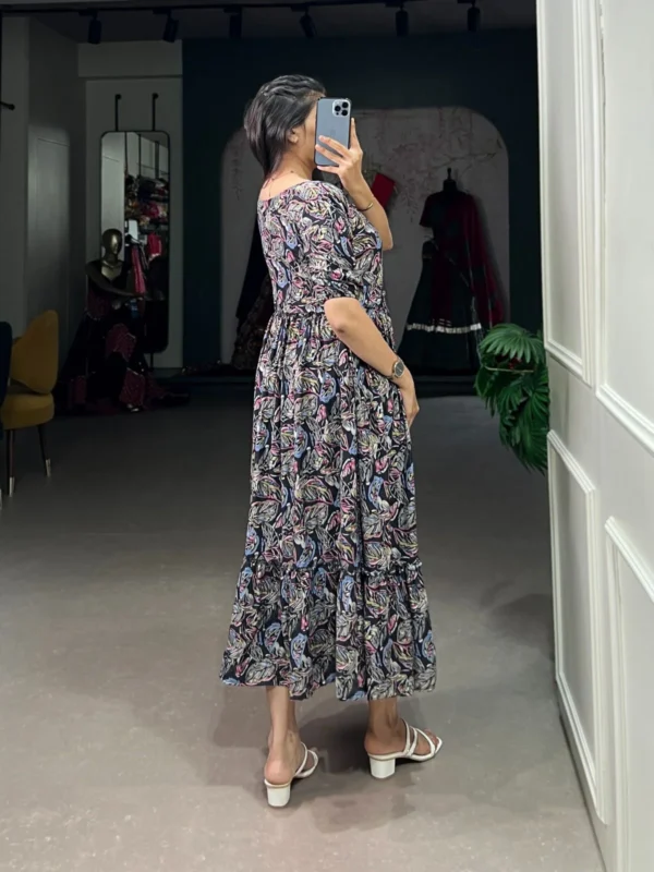Rayon Floral Print Frock