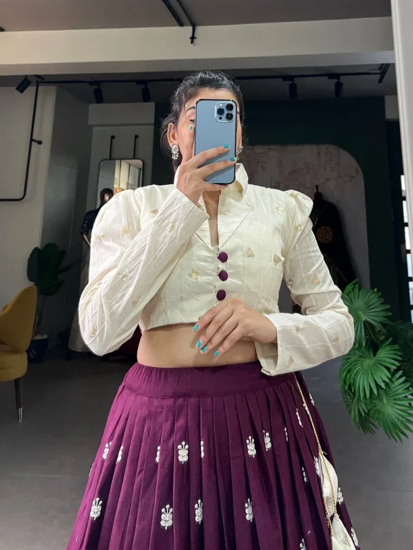 White lehenga Choli