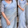 Leno Cotton Organza Saree