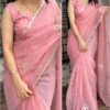 Leno Cotton Organza Saree