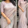 Leno Cotton Organza Saree
