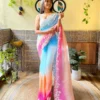 Crush Print Georgette Saree