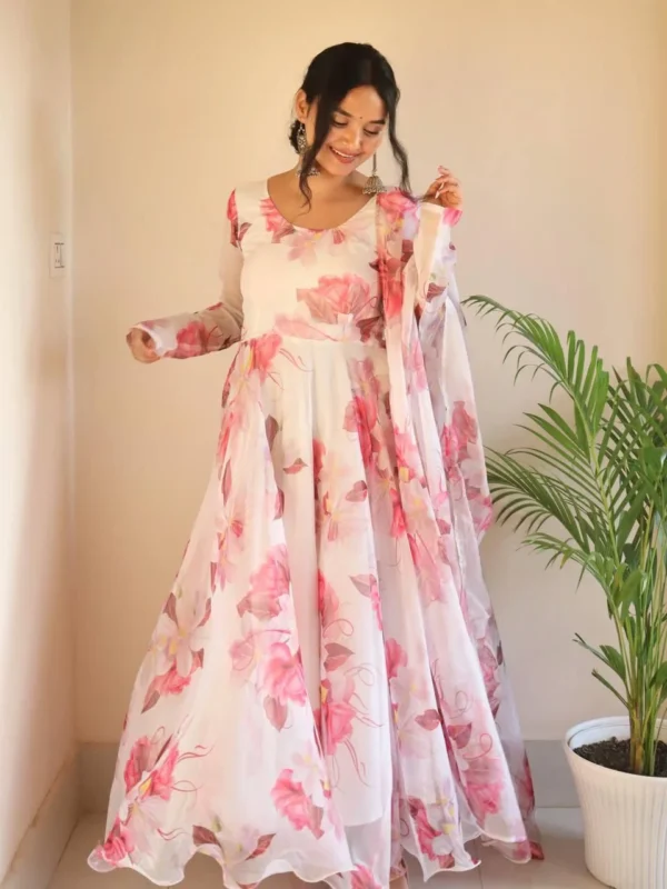 Floral Print Gown