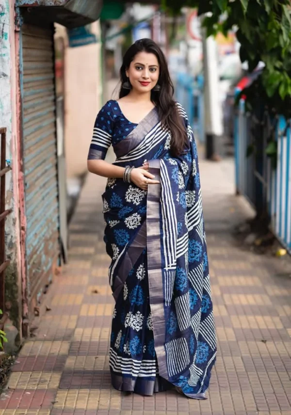 Batik Print Saree