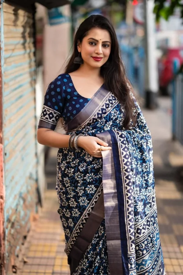 Batik Print Saree