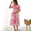 Organza Floral Print Frock