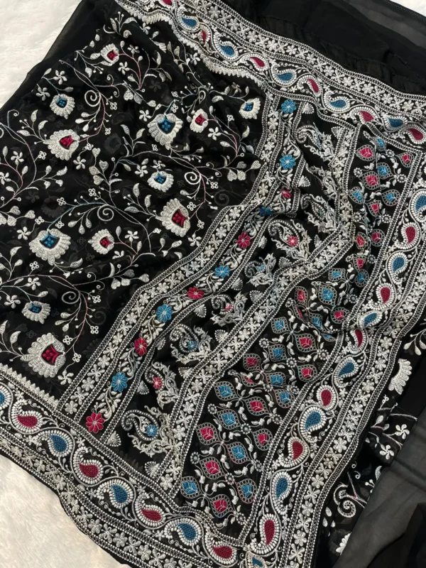 Black Georgette Saree