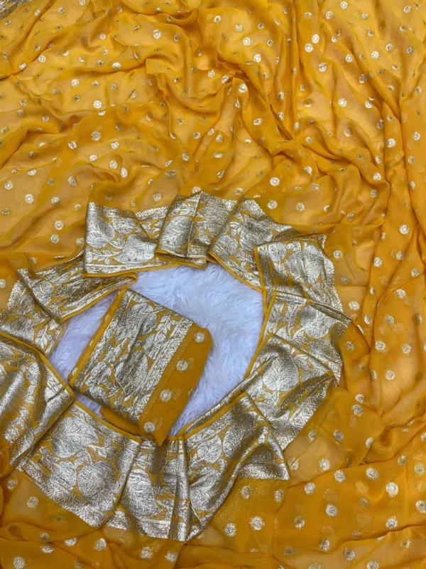 Leaf Georgette Butti Saree