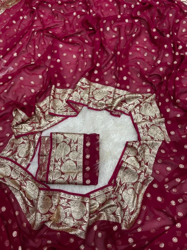 Leaf Georgette Butti Saree