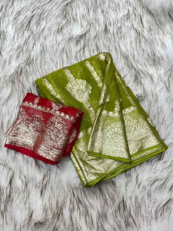 Pure Viscose Georgette Saree