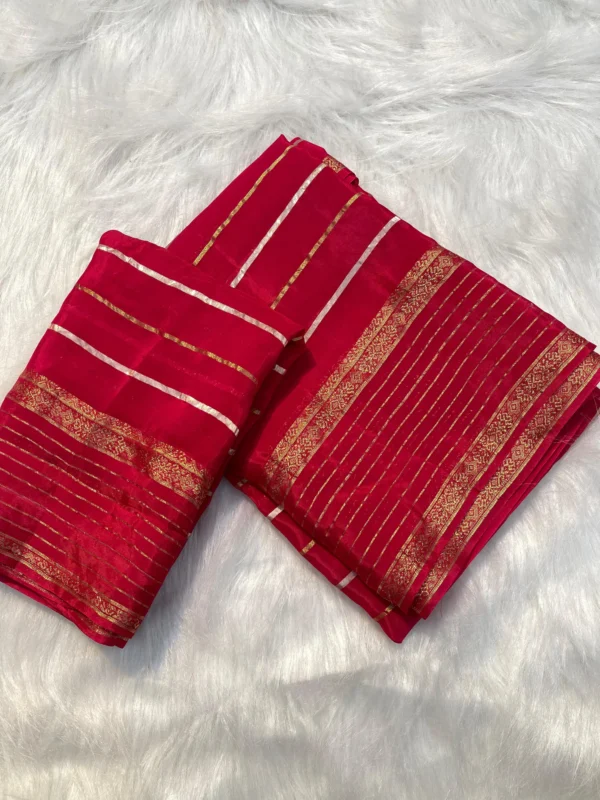 Matka Stripe Saree