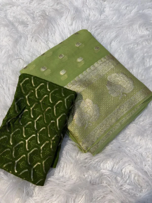 Pure Viscose Georgette Saree