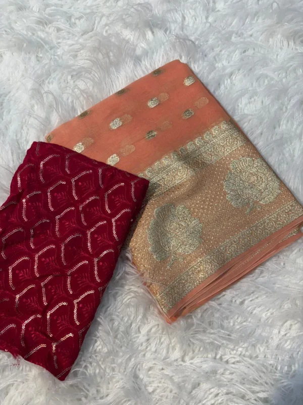 Pure Viscose Georgette Saree
