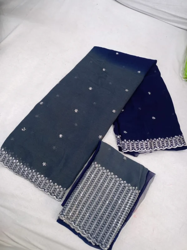 Georgette Multi-Sequence Saree