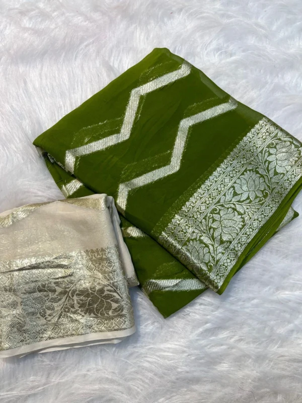 Georgette Lehariya Saree