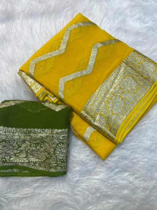 Georgette Lehariya Saree
