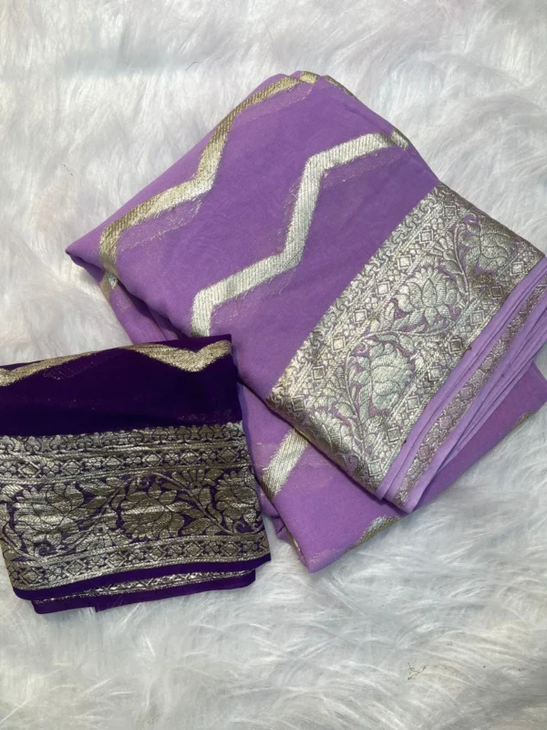 Georgette Lehariya Saree
