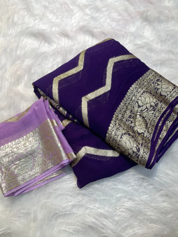 Georgette Lehariya Saree