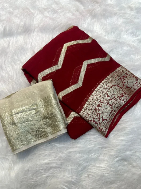 Georgette Lehariya Saree