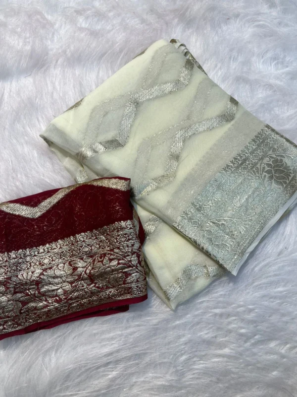 Georgette Lehariya Saree