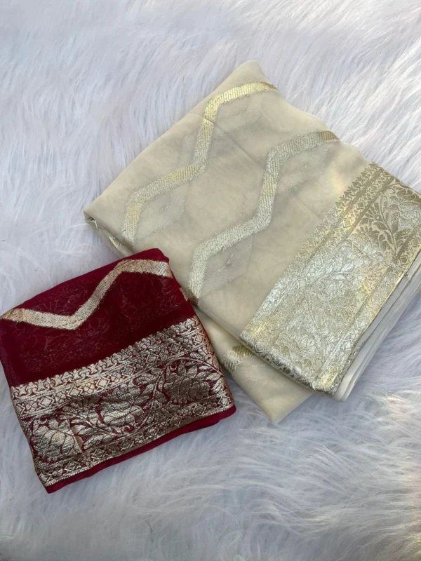 Georgette Lehariya Saree