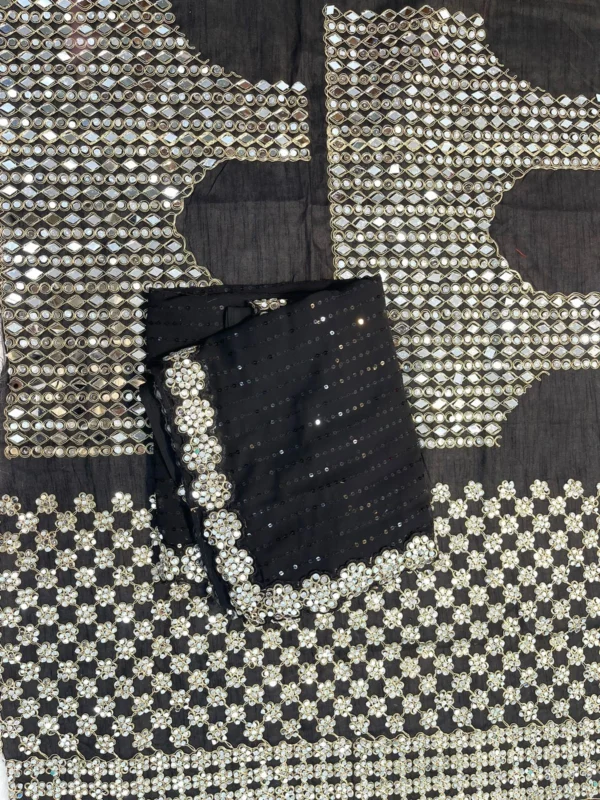 Mirror Work Saree
