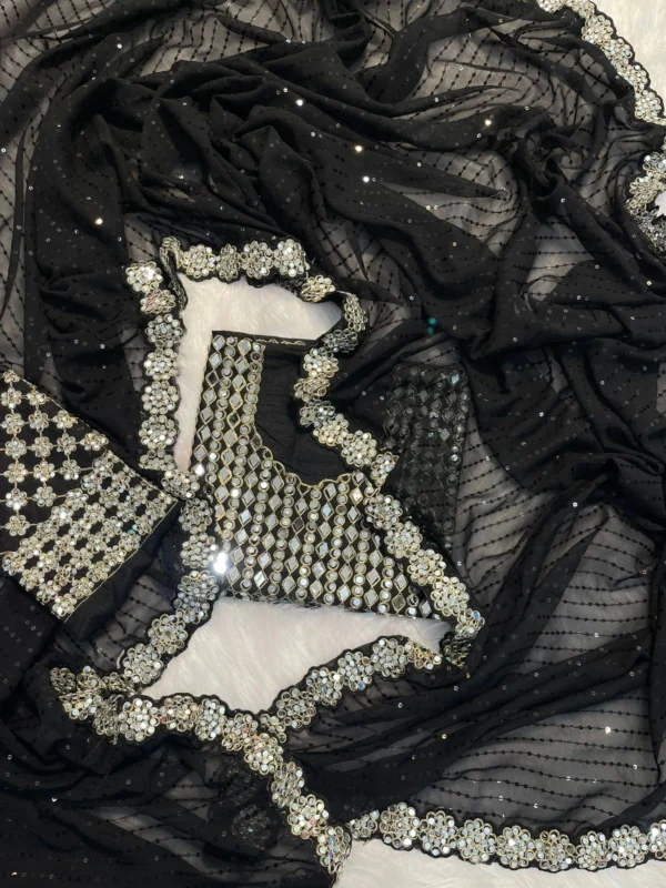 Mirror Work Saree