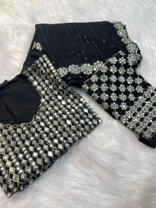 Mirror Work Saree