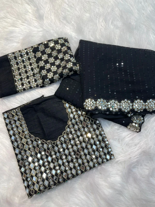 Mirror Work Saree