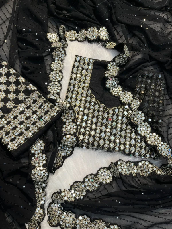 Mirror Work Saree