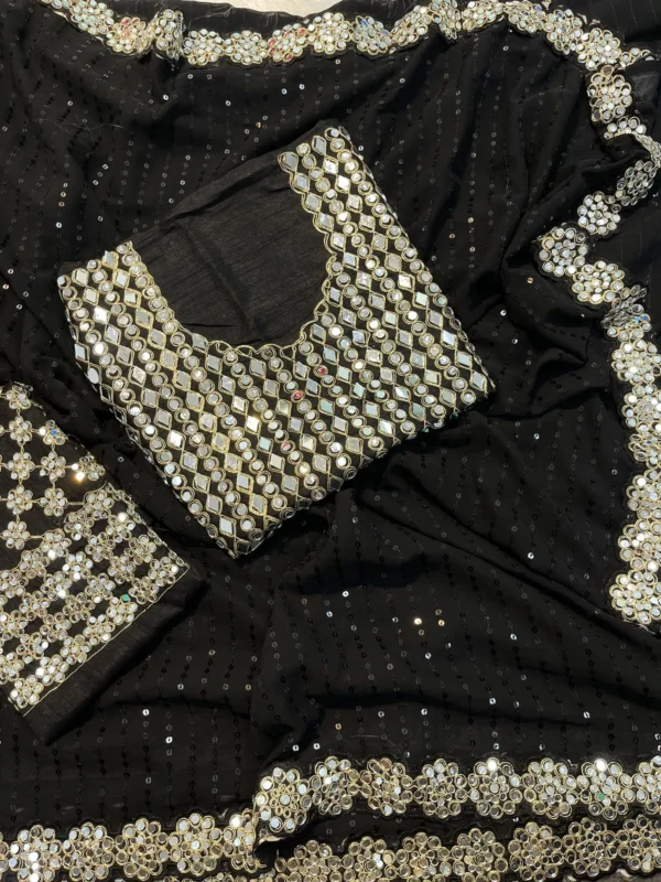 Mirror Work Saree