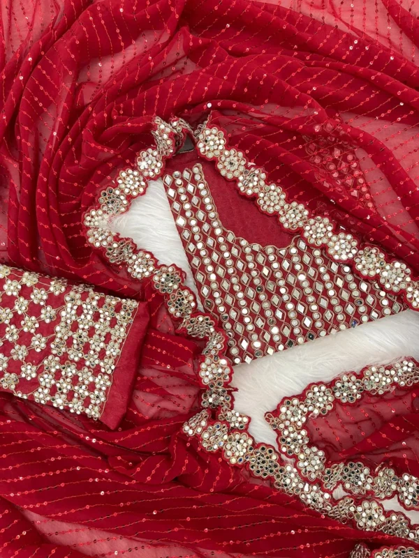 Mirror Work Saree