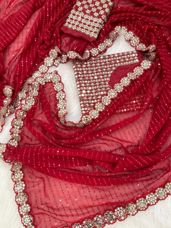 Mirror Work Saree