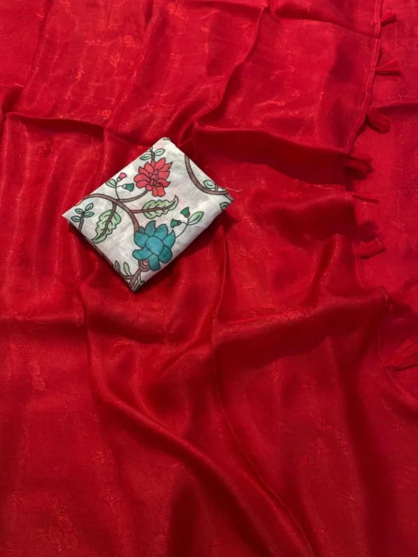 Blood red Saree