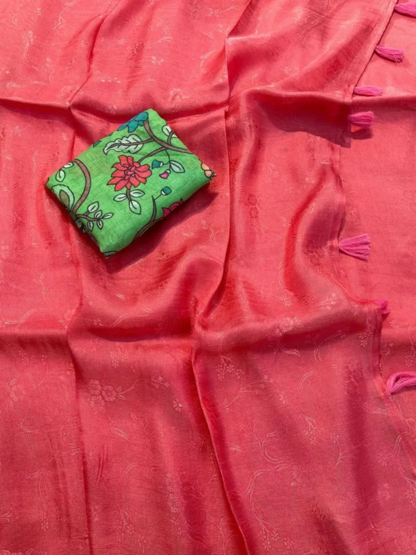 Peach Saree