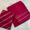 Rani color Saree