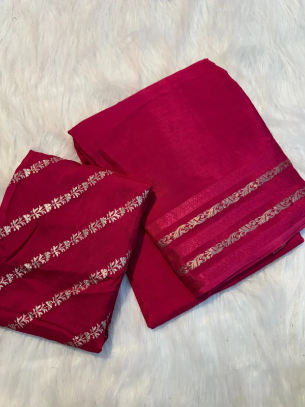 Rani color Saree