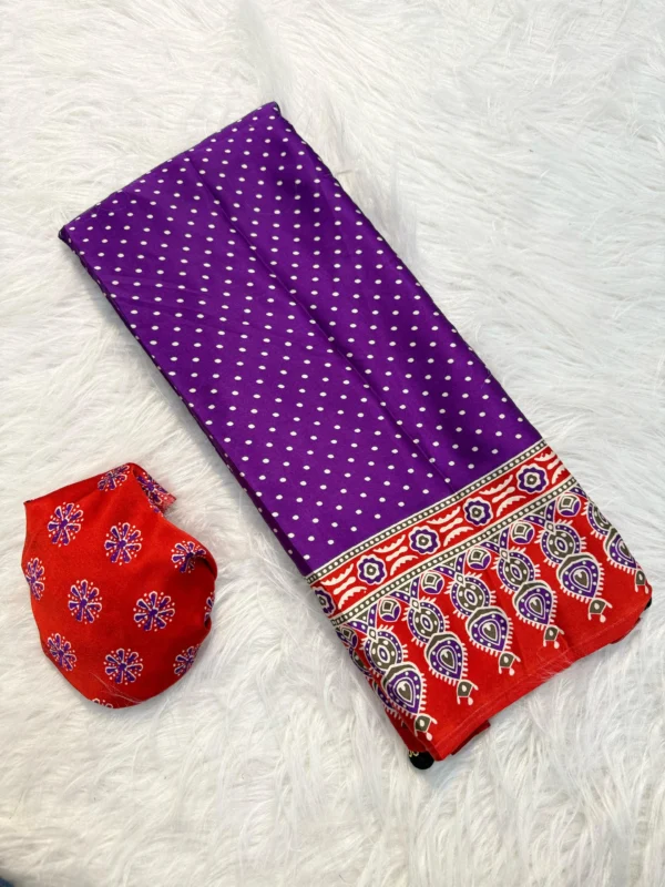 Gajji Ajrakh Bandhej Saree