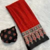Red Bandhej Saree