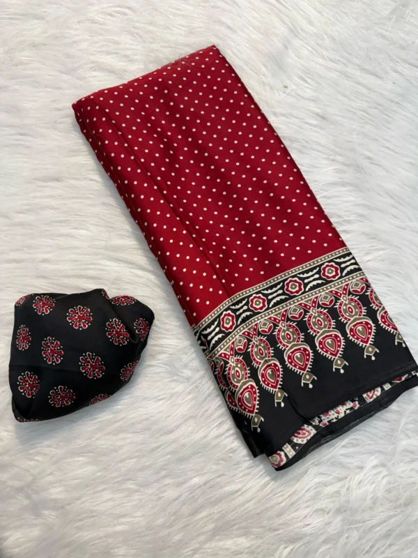 Gajji Ajrakh Saree