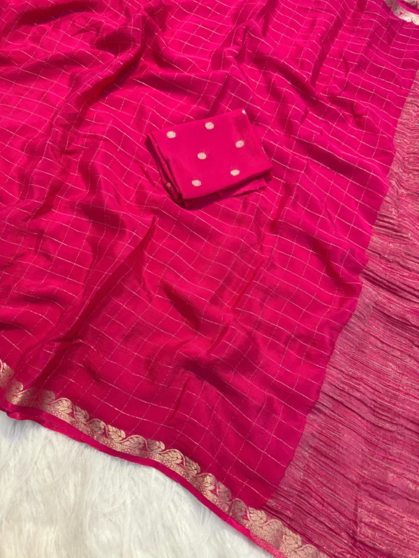 Viscose Chinon Saree