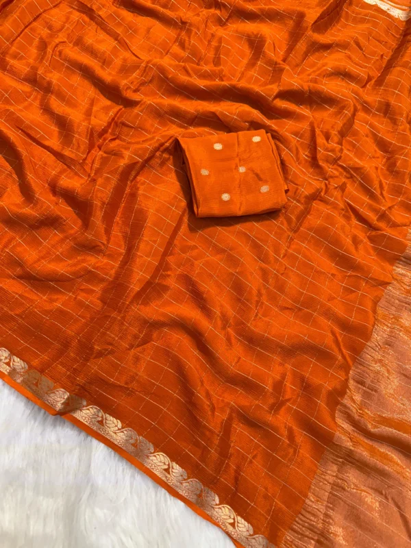 Viscose Chinon Saree