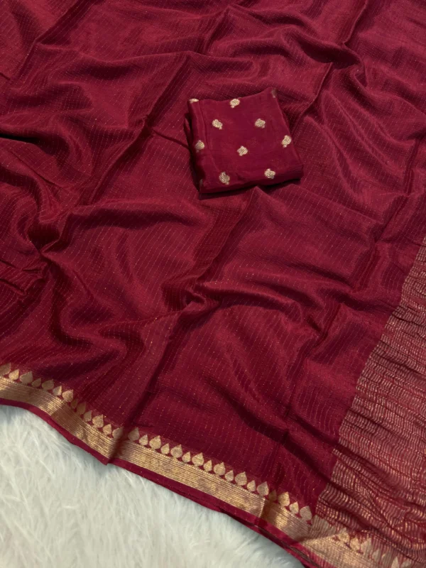 Cheery maroon Saree