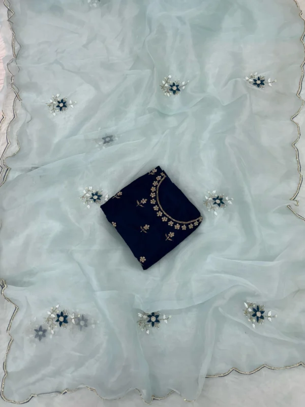 Sky blue Saree
